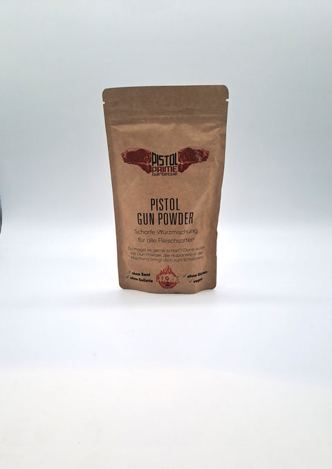 PISTOL PRIME barbecue GUN POWDER Scharfe Würzmischung für alle Fleischsorten 250g