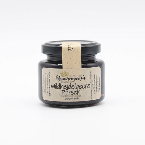 Bauerngarten Fruchtaufstrich Wildheidelbeere - Pfirsich 115g