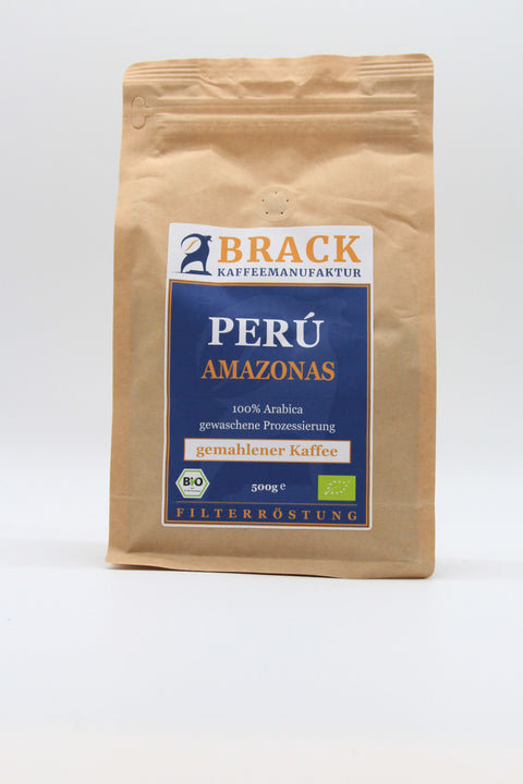 Brack BIO Peru Amazonas gemahlen Filterröstung 500 g