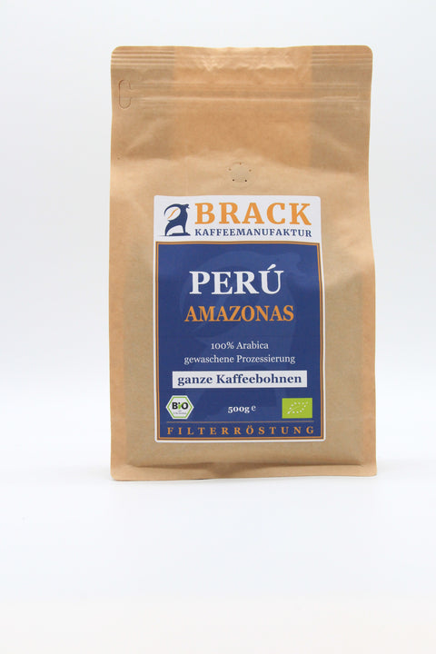Brack BIO Peru Amazonas ganze Bohne Filterröstung 500 g