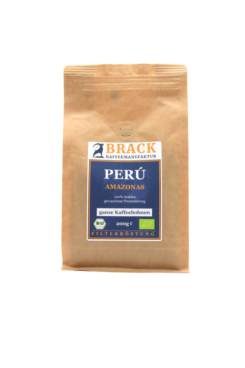 Brack Peru Amazonas ganze Bohne  Filterröstung 200 g