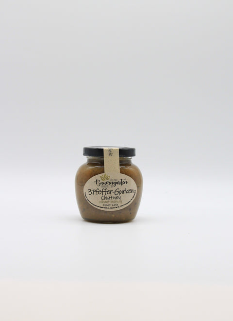 Bauerngarten 3 Pfeffer- Gurken Chutney 225g
