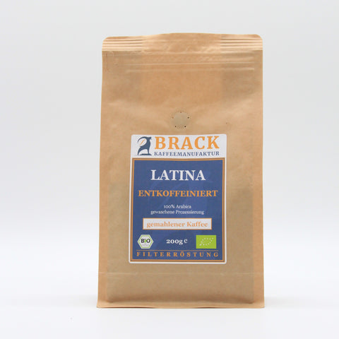 Brack Latina entkoffeiniert gemahlen 200 g