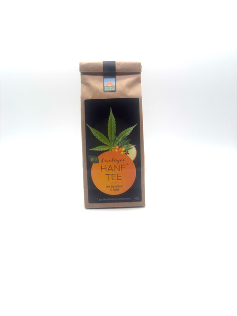 BIO fruchtiger Hanf Tee mit Sanddorn & Apfel 40g